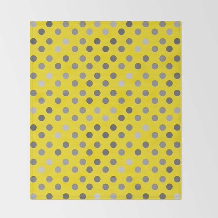 Polka Proton Yellow Throw Blanket Gallery Image 2