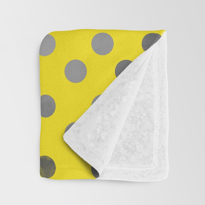 Polka Proton Yellow Throw Blanket Gallery Image 3