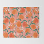Fresh tangerines Throw Blanket Gallery Image 2