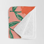 Fresh tangerines Throw Blanket Gallery Image 3