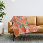 Fresh tangerines Throw Blanket Gallery Image 1