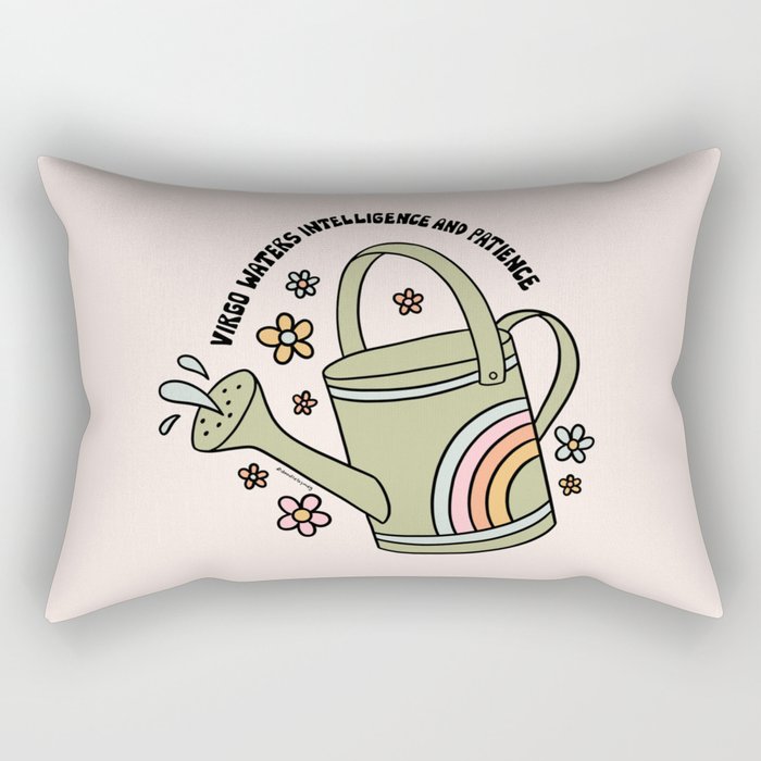 Virgo Watering Can Rectangular Pillow Gallery Image 1