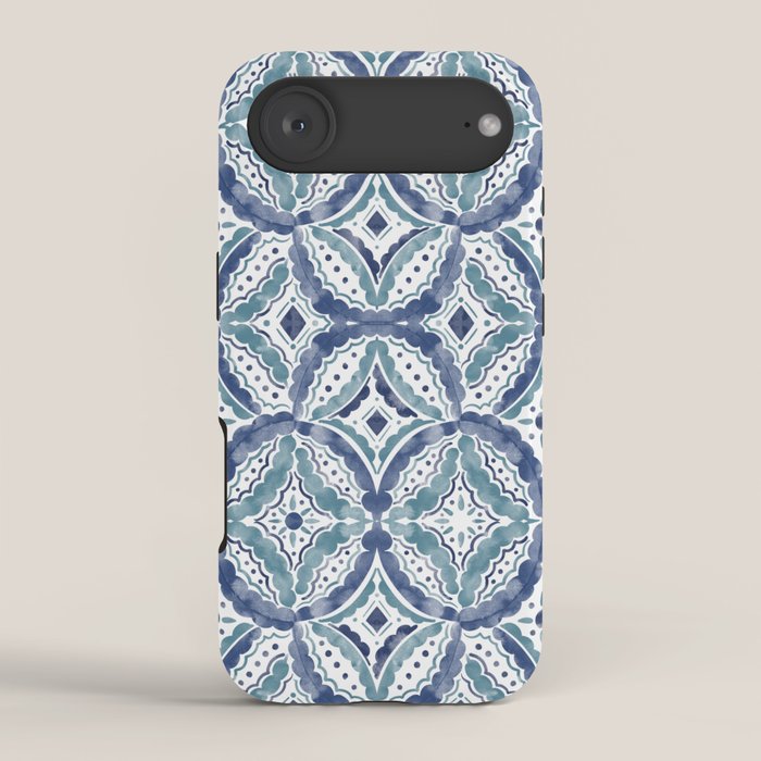 Boho Indigo Damask B iPhone Case Gallery Image 2