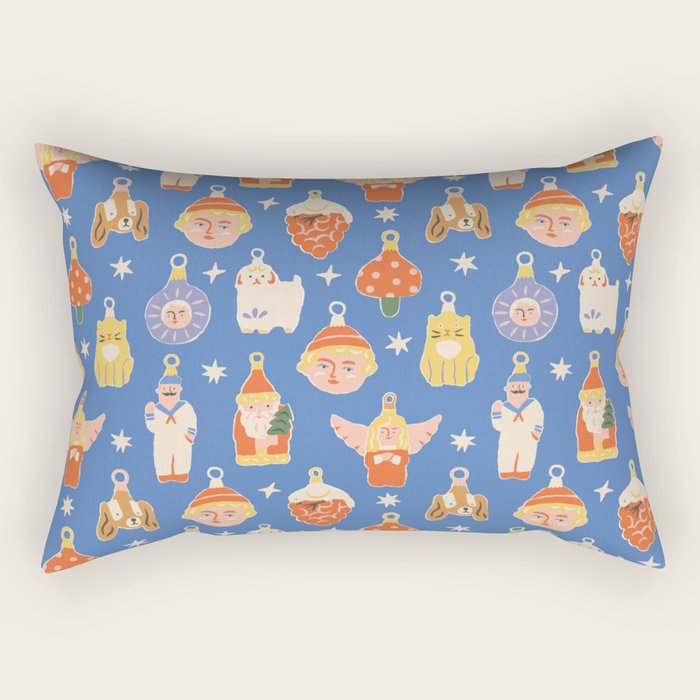 Christmas baubles Rectangular Pillow Gallery Image 1