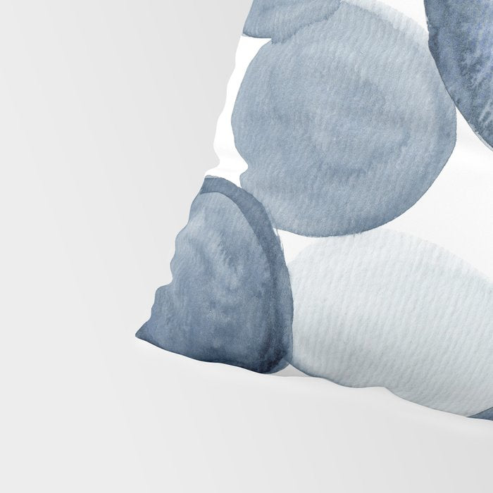 Pebbles Watercolor Abstract Pillow Sham Gallery Image 4