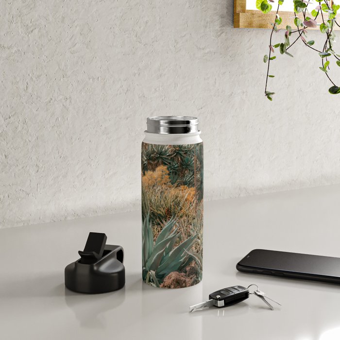 Desert Oasis - California Cactus Garden, Nature, Landscape Photography Water Bottle Gallery Image 4