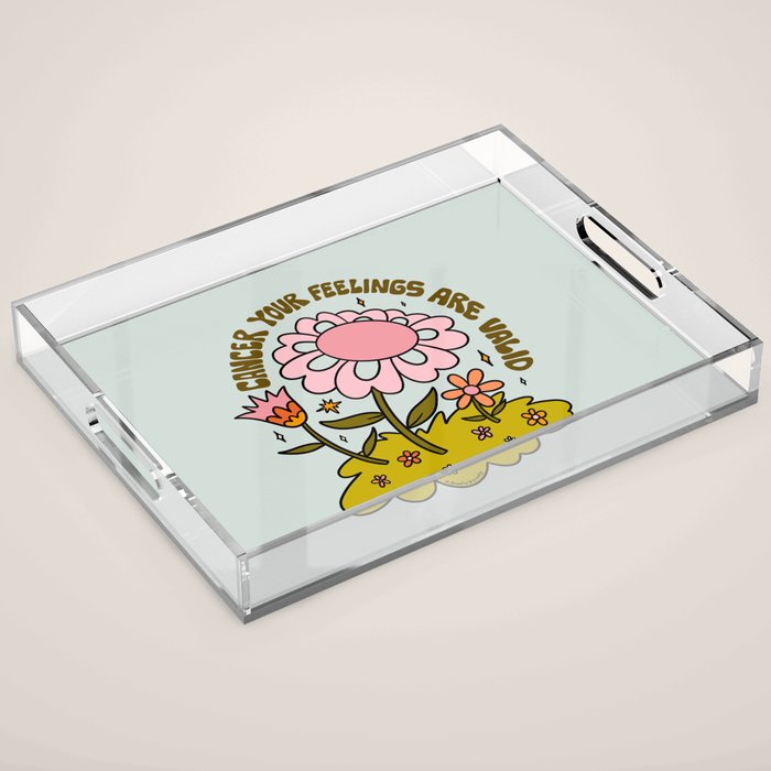 Cancer Flower Acrylic Tray Gallery Image 1