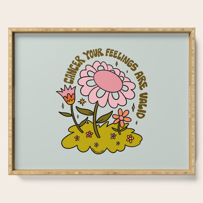 Cancer Flower Serving Tray Gallery Image 1