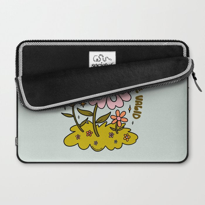 Cancer Flower Laptop Sleeve Gallery Image 2