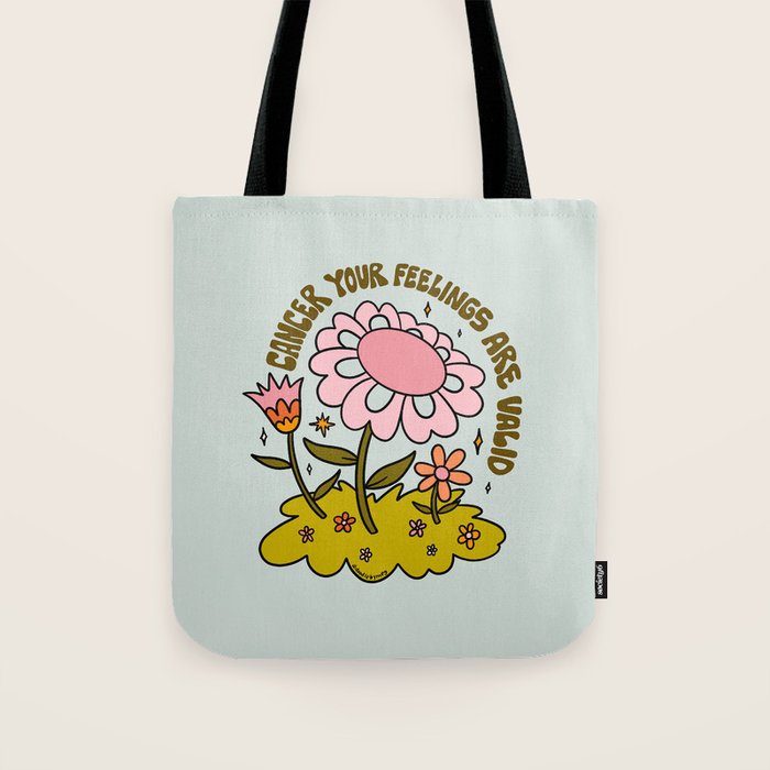Cancer Flower Tote Bag Gallery Image 1