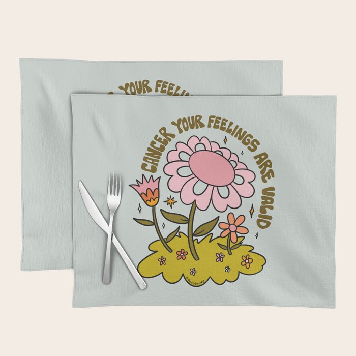 Cancer Flower Placemat Gallery Image 1