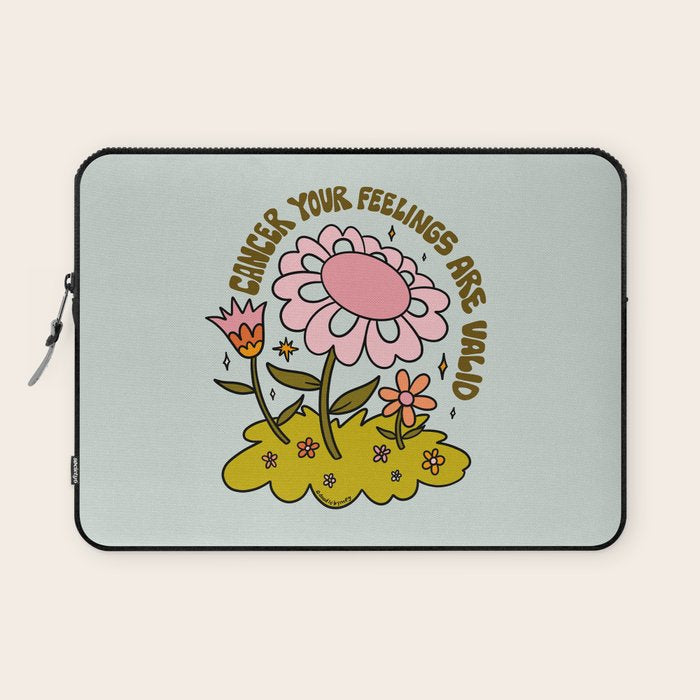 Cancer Flower Laptop Sleeve Gallery Image 1