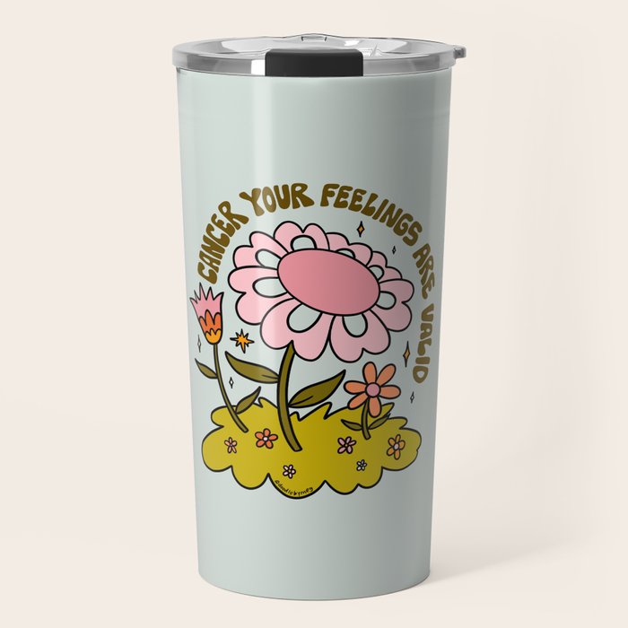 Cancer Flower Travel Mug Gallery Image 1