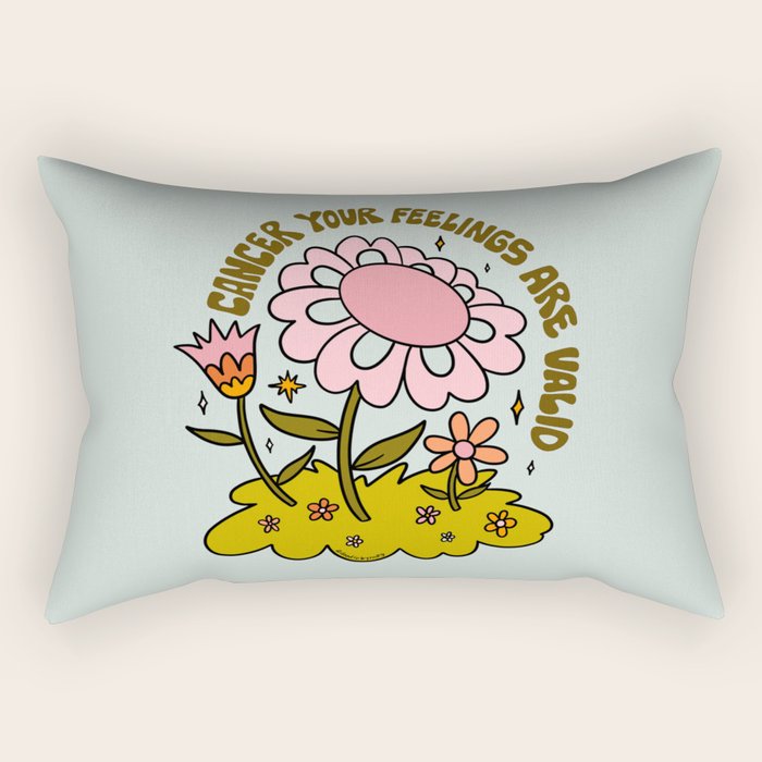 Cancer Flower Rectangular Pillow Gallery Image 2