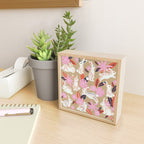 Bunnies & Blooms - Coral & Pink Mini Art Print Gallery Image 2