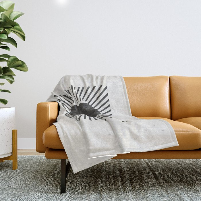 Retro Sunshine  No 2 Throw Blanket Gallery Image 1