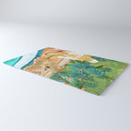 The Wild Side, Human & Nature Connection, Woman With Cheetah Cat, Tiger Painting Rug Gallery Image 3