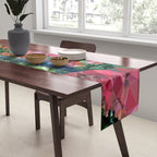 Garden Landscape Low Poly Geometric Triangle Art Table Runner Gallery Image 2