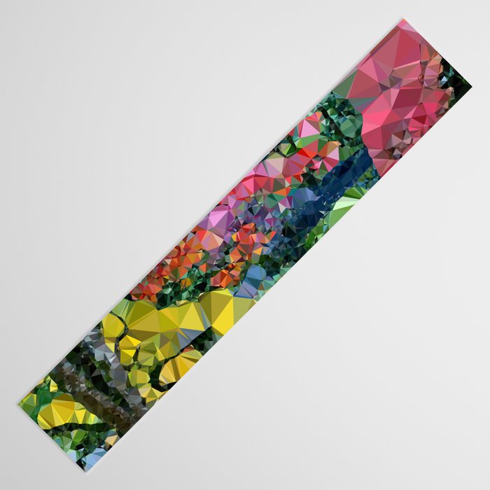Garden Landscape Low Poly Geometric Triangle Art Table Runner Gallery Image 3
