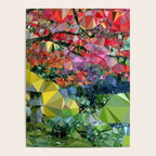 Garden Landscape Low Poly Geometric Triangle Art Poster Gallery Image 4