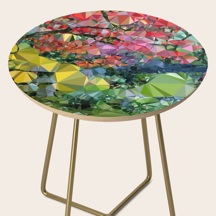 Garden Landscape Low Poly Geometric Triangle Art Side Table Gallery Image 2
