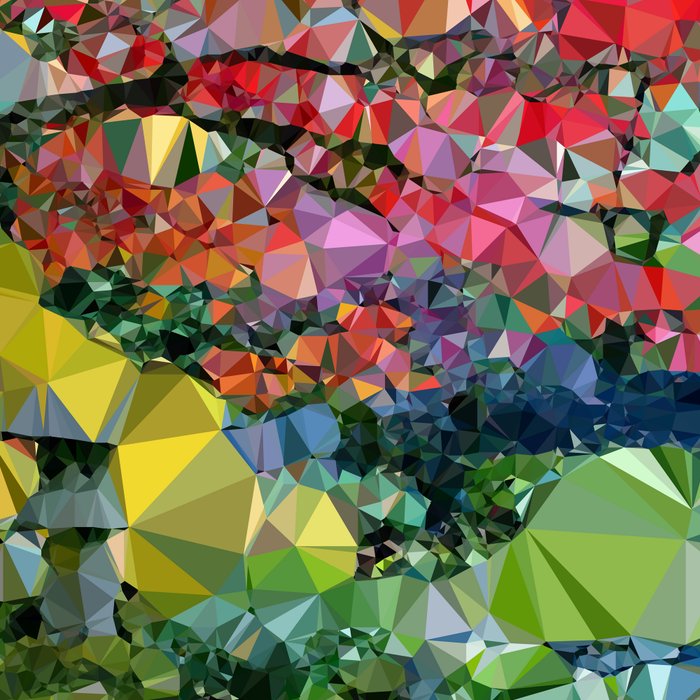 Garden Landscape Low Poly Geometric Triangle Art Coffee Mug Gallery Image 2