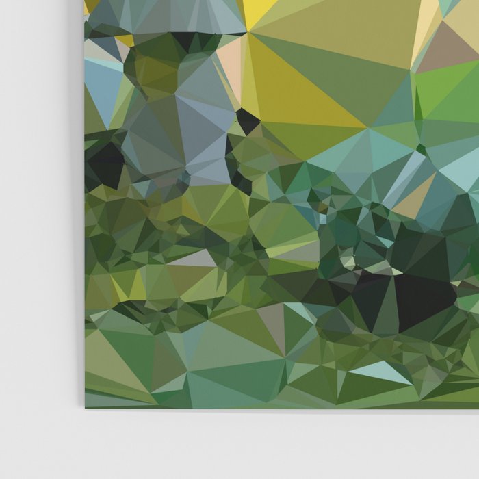 Garden Landscape Low Poly Geometric Triangle Art Poster Gallery Image 3