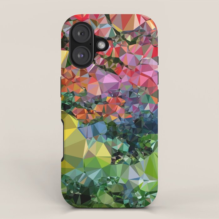 Garden Landscape Low Poly Geometric Triangle Art iPhone Case Gallery Image 1