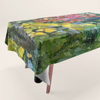 Garden Landscape Low Poly Geometric Triangle Art Tablecloth Gallery Image 1