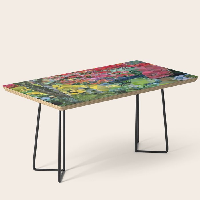 Garden Landscape Low Poly Geometric Triangle Art Coffee Table Gallery Image 1