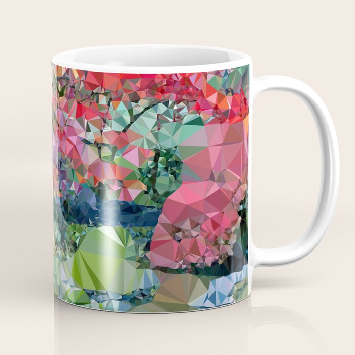 Garden Landscape Low Poly Geometric Triangle Art Coffee Mug Gallery Image 1