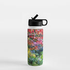 Garden Landscape Low Poly Geometric Triangle Art Water Bottle Gallery Image 1