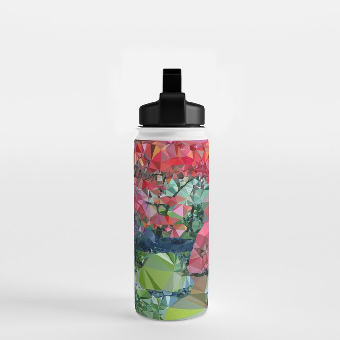Garden Landscape Low Poly Geometric Triangle Art Water Bottle Gallery Image 2