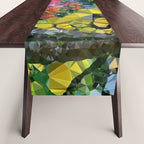 Garden Landscape Low Poly Geometric Triangle Art Table Runner Gallery Image 1
