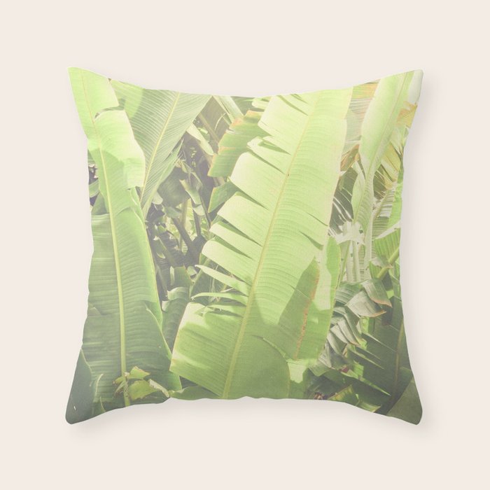 Tropical Banana - Green Throw Pillow Gallery Image 6