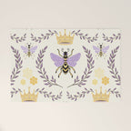 Queen Bee - Lavander Purple and Yellow Welcome Mat Gallery Image 1