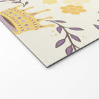 Queen Bee - Lavander Purple and Yellow Welcome Mat Gallery Image 2