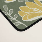 Gold on Green Blooms Desk Mat Gallery Image 4