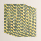 Gold on Green Blooms Wrapping Paper Gallery Image 3