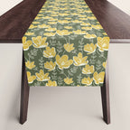 Gold on Green Blooms Table Runner Gallery Image 1