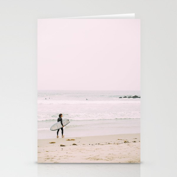 California Coast Surfer - Venice Beach Ocean View - Travel Photography Stationery Card Gallery Image 2