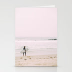 California Coast Surfer - Venice Beach Ocean View - Travel Photography Stationery Card Gallery Image 2