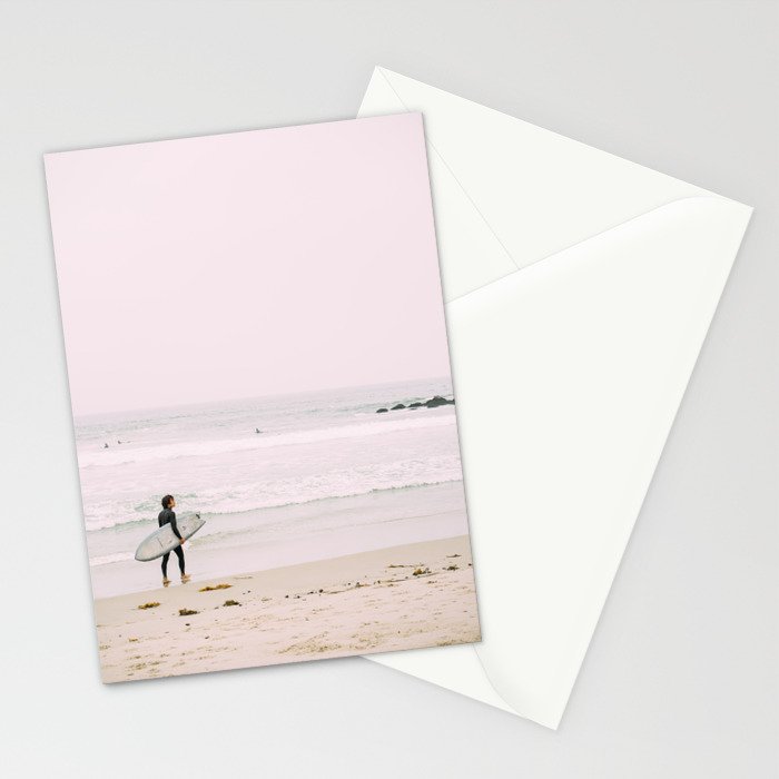 California Coast Surfer - Venice Beach Ocean View - Travel Photography Stationery Card Gallery Image 2