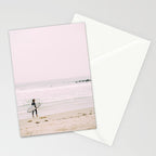 California Coast Surfer - Venice Beach Ocean View - Travel Photography Stationery Card Gallery Image 2