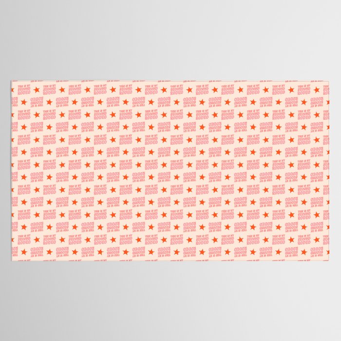 This is My Second Rodeo (pink and orange saloon-style letters) Tablecloth Gallery Image 2