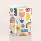 Scandinavian Birds Flowers Rainbows Kids Pattern Coffee Mug Gallery Image 4