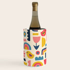 Scandinavian Birds Flowers Rainbows Kids Pattern Wine Chiller Gallery Image 1