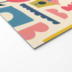 Scandinavian Birds Flowers Rainbows Kids Pattern Welcome Mat Gallery Image 2