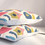 Scandinavian Birds Flowers Rainbows Kids Pattern Pillow Sham Gallery Image 3