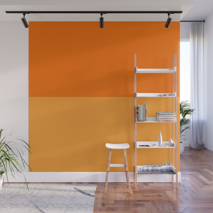 Orange Stripes Bold Retro Contemporary Pattern  Wall Mural Gallery Image 1